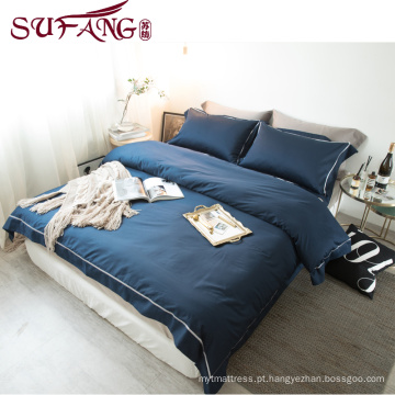 High Quality Hotel Bedding Linen Supplier 100% Cotton Plain White Bed Sheets Set frame embroidery bedding sets with embroidery